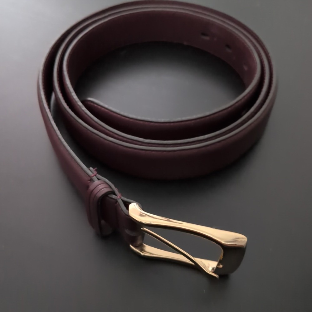 Florsheim Mens Size‎ 50 Brown Leather Belt Gold Tone Buckle Preppy Office Dad